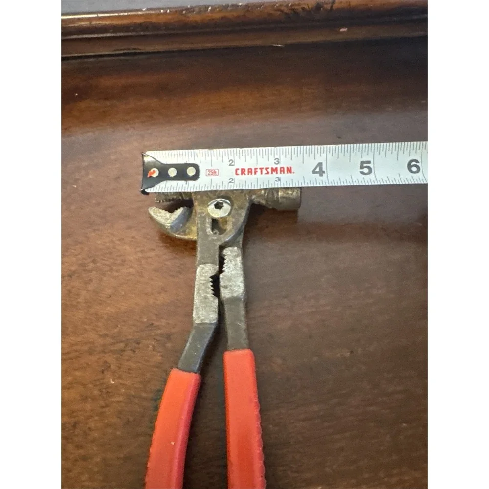 Vintage Fencing Pliers Multi-Tool Hammer Wire Cutter Red Grips Industrial